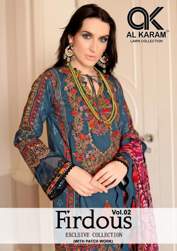 Al Karam Firdous Vol-2 Cototn Exclusive Designer Dress Material